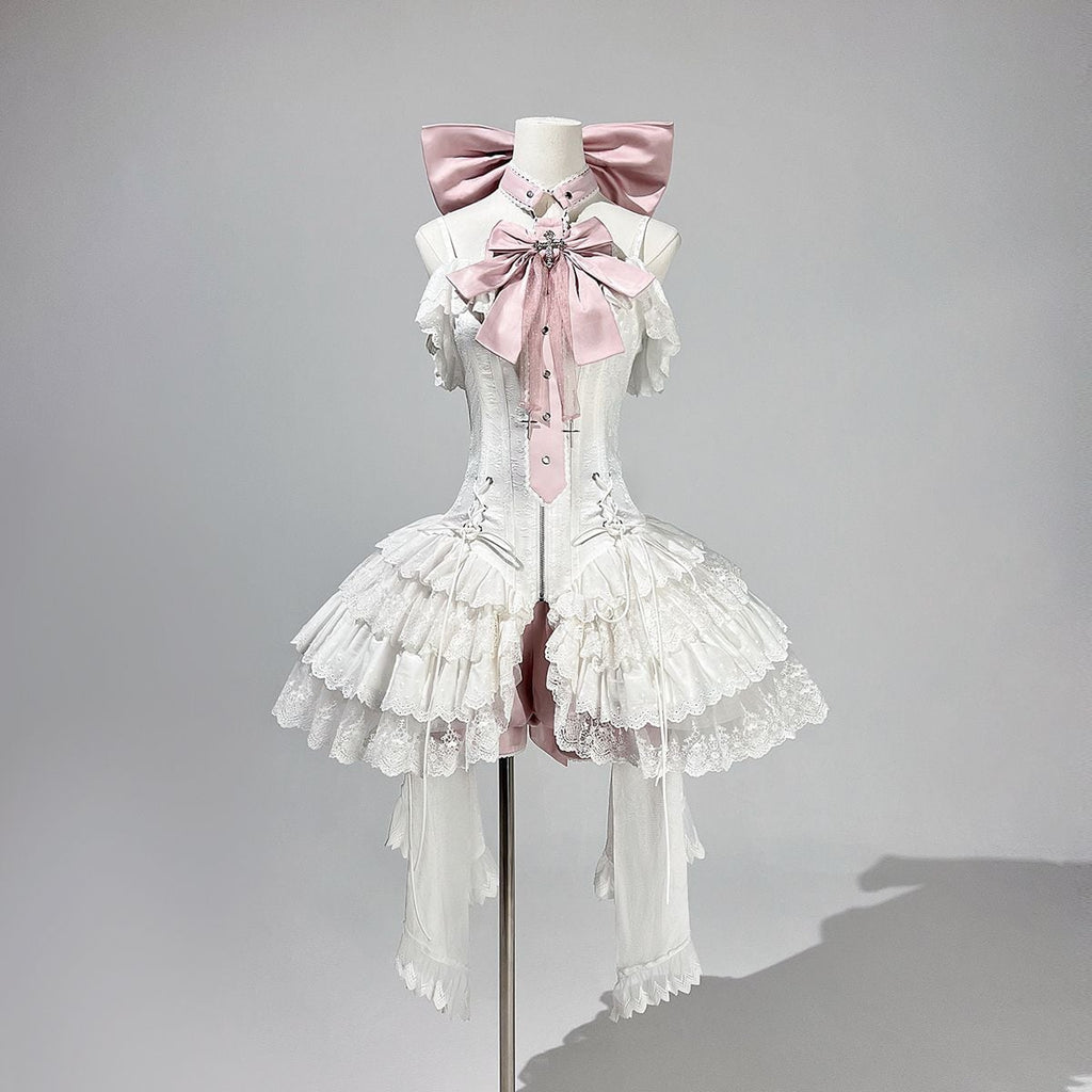 Magical Girl White Frill Dress Set