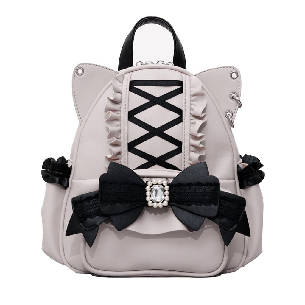 Kawaii Cat Ear Lace-Up Bag