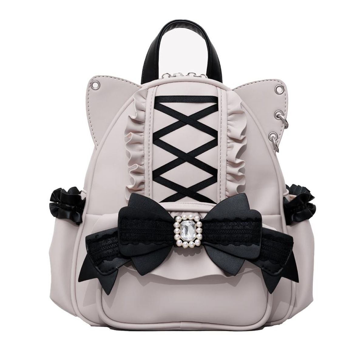 Kawaii Cat Ear Lace-Up Bag