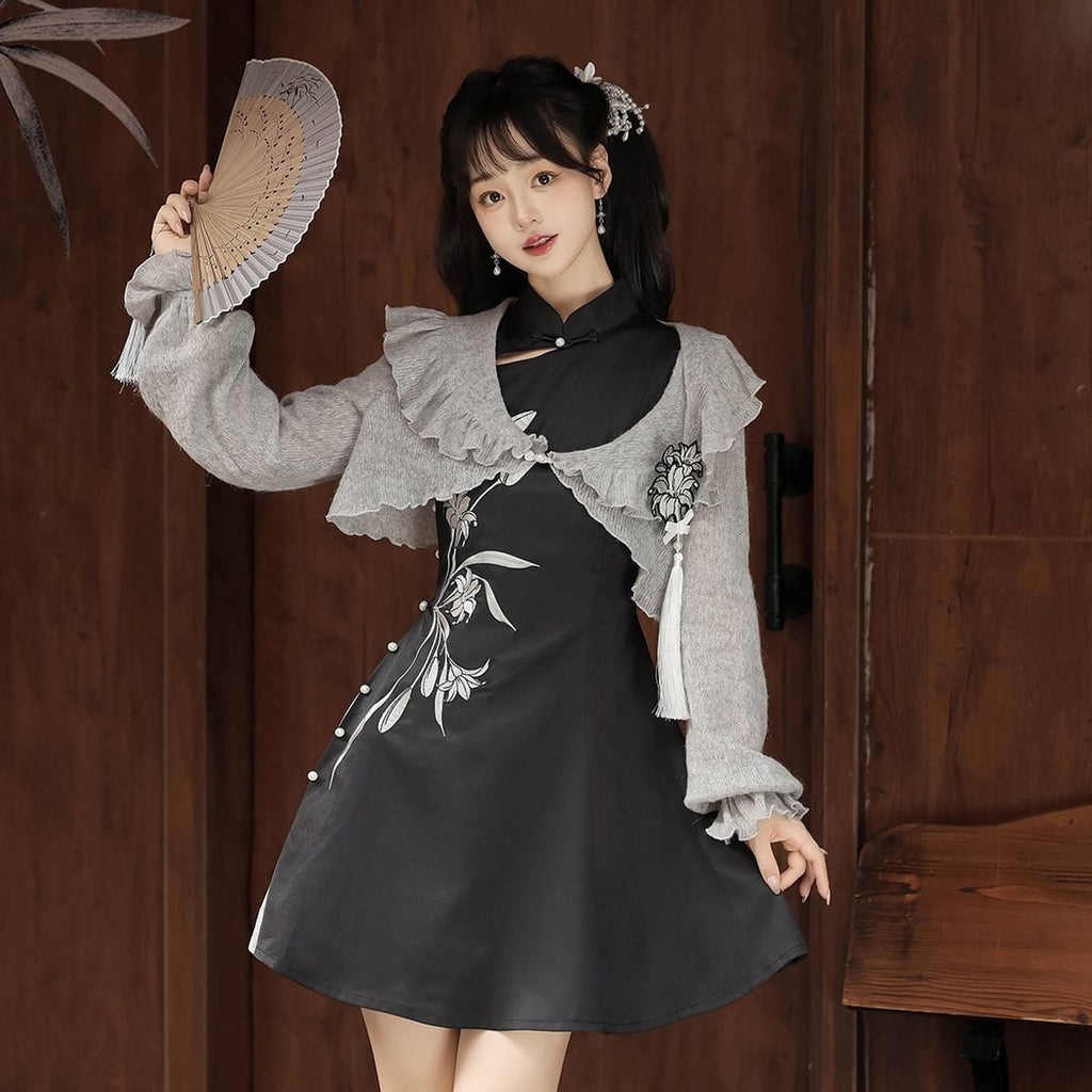 Graceful China-Style Dress Set