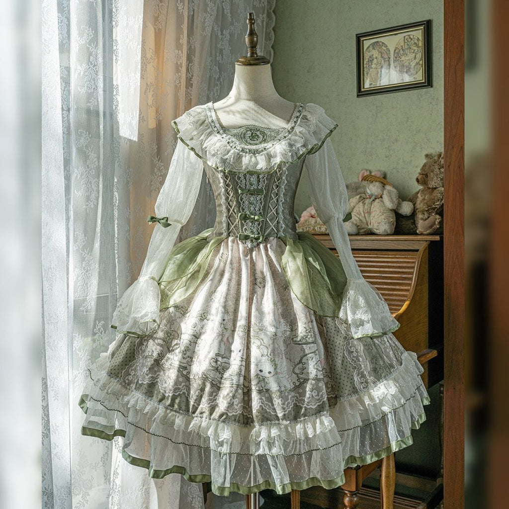 Elegant Green Frill Lolita Dress