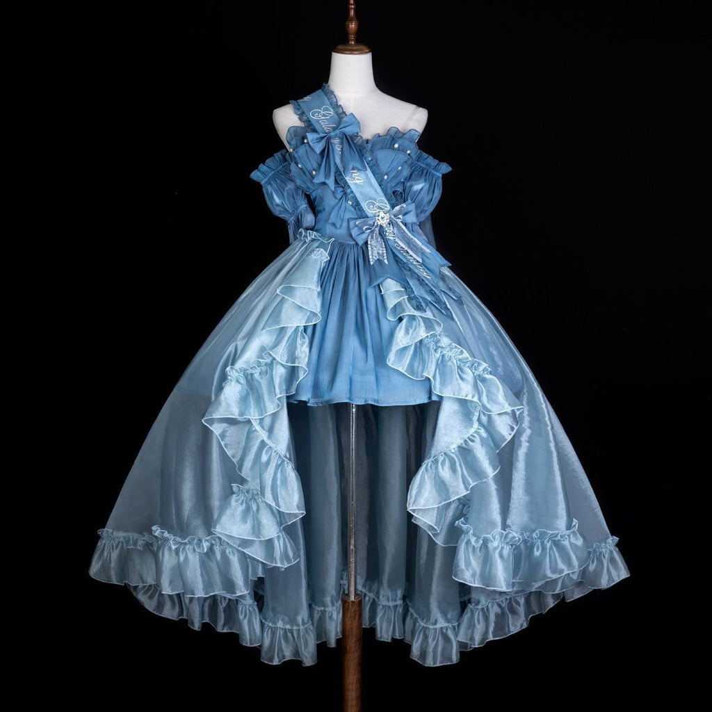 Graceful Pearl Frill Dress Outfit