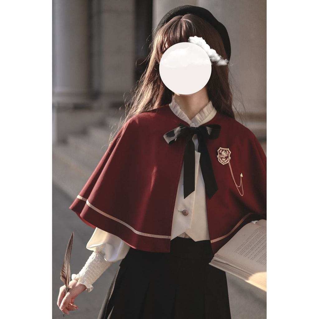 Elegant Long Skirt and Cape Ensemble