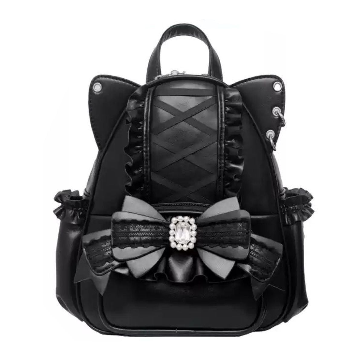 Kawaii Cat Ear Lace-Up Bag