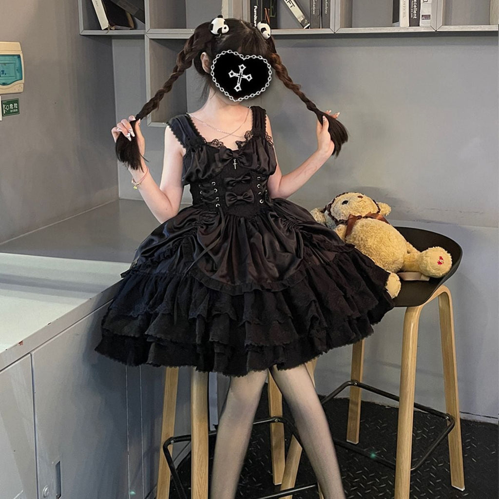 Gothic Corset Jumper Dress Set