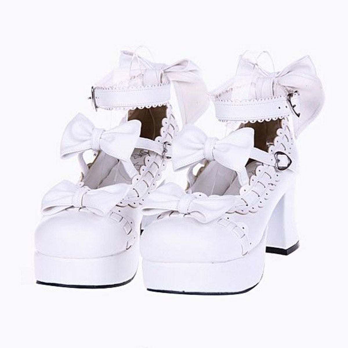 Heart Ribbon Lolita High Heels