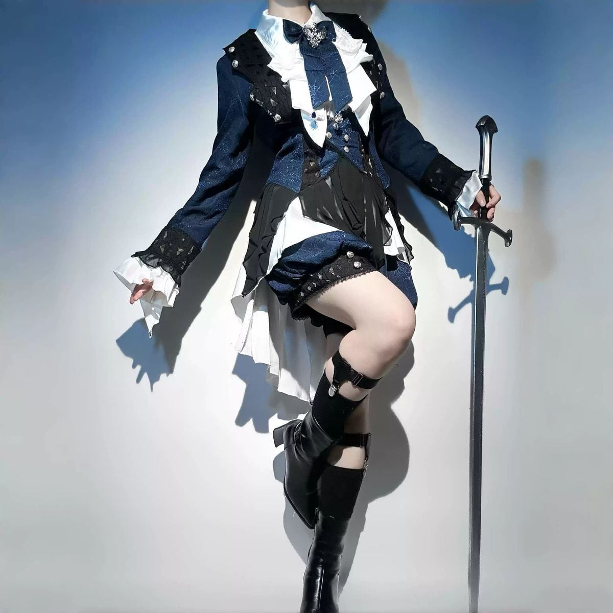 Regal Blue and White Prince Ensemble