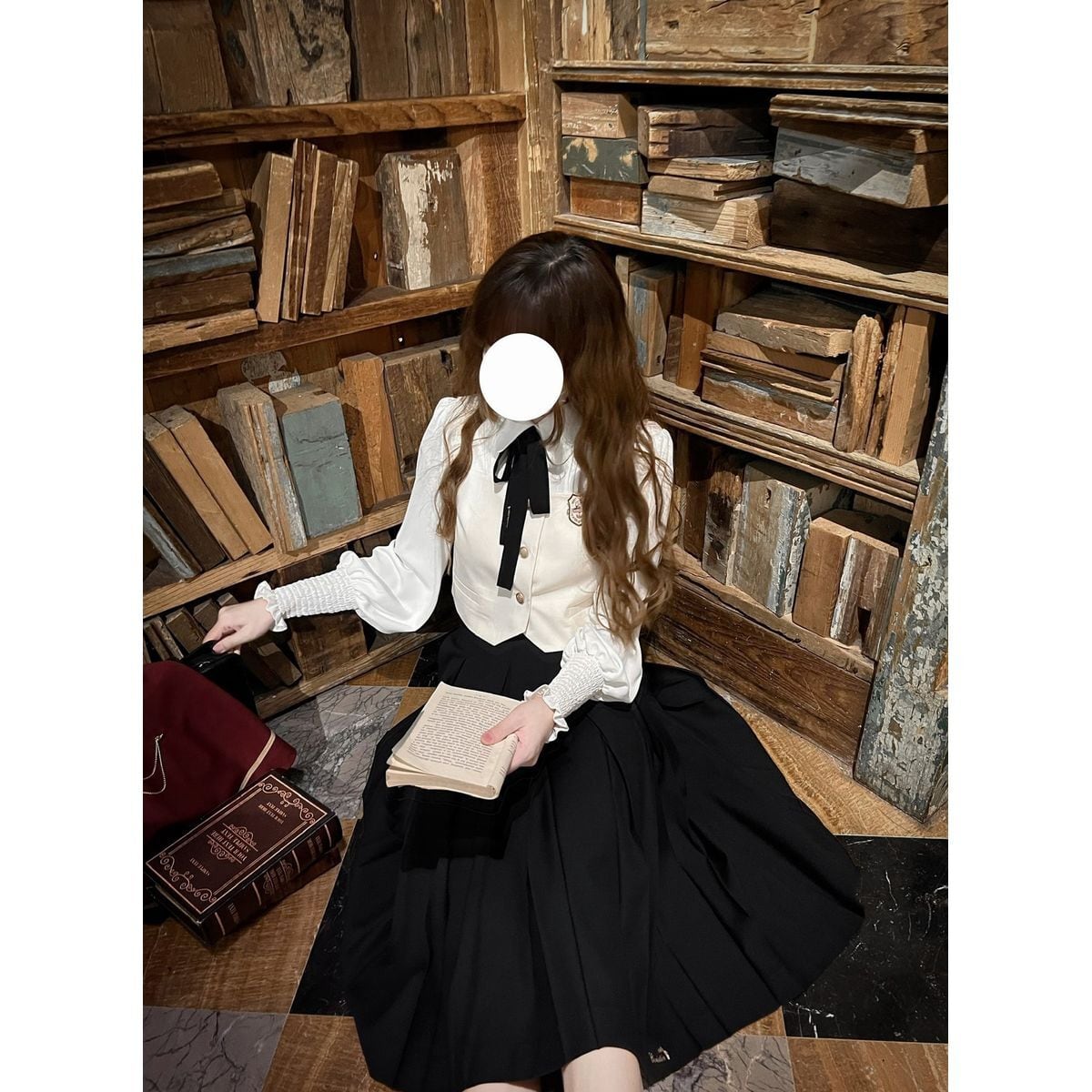 Elegant Long Skirt and Cape Ensemble