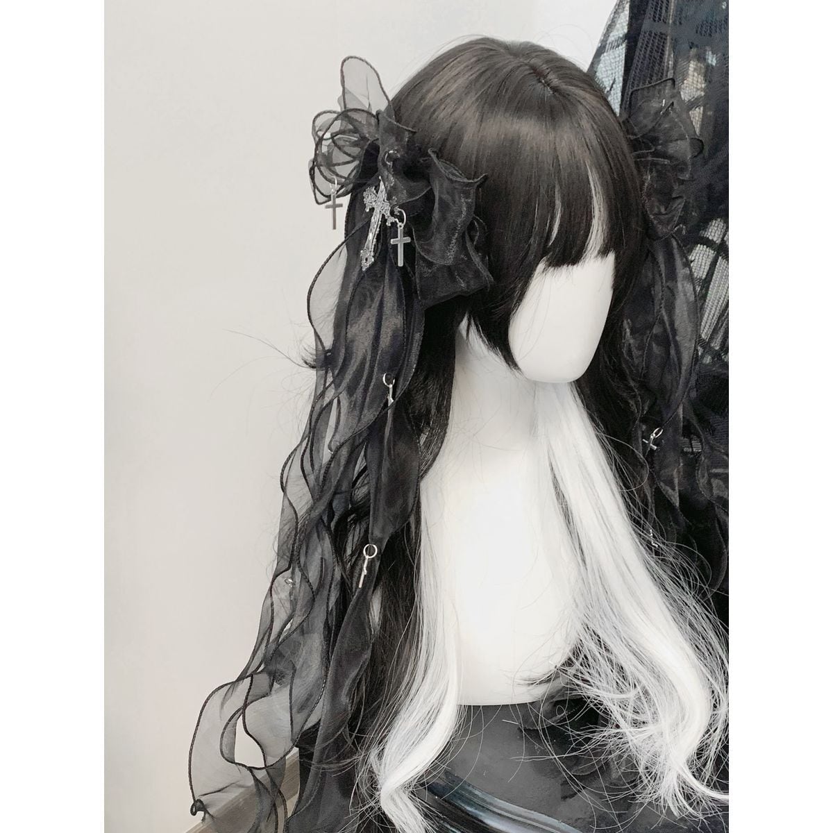 Cross Frill Ribbon Hair Accessory