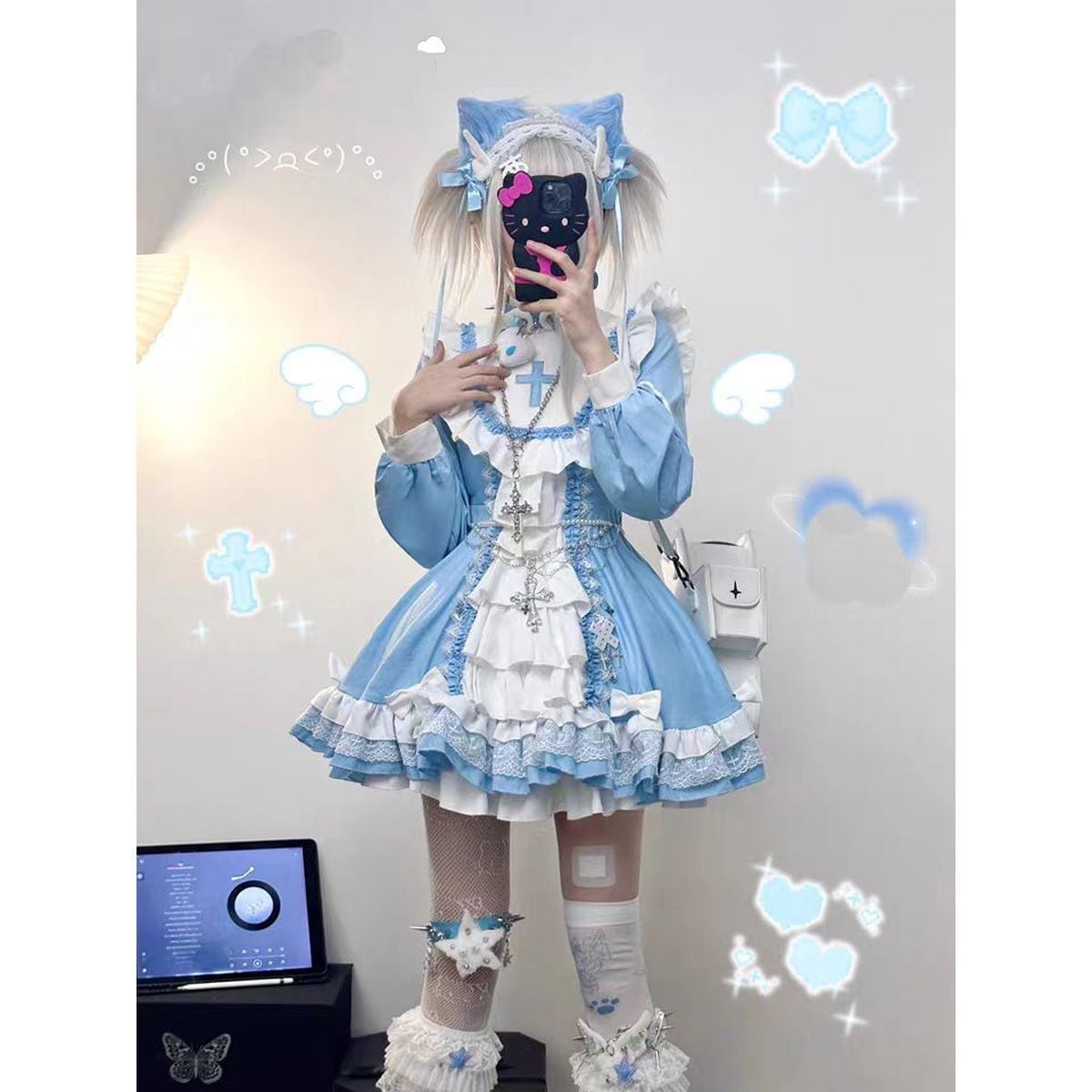 Dark Aesthetic Cross Gothic Dress