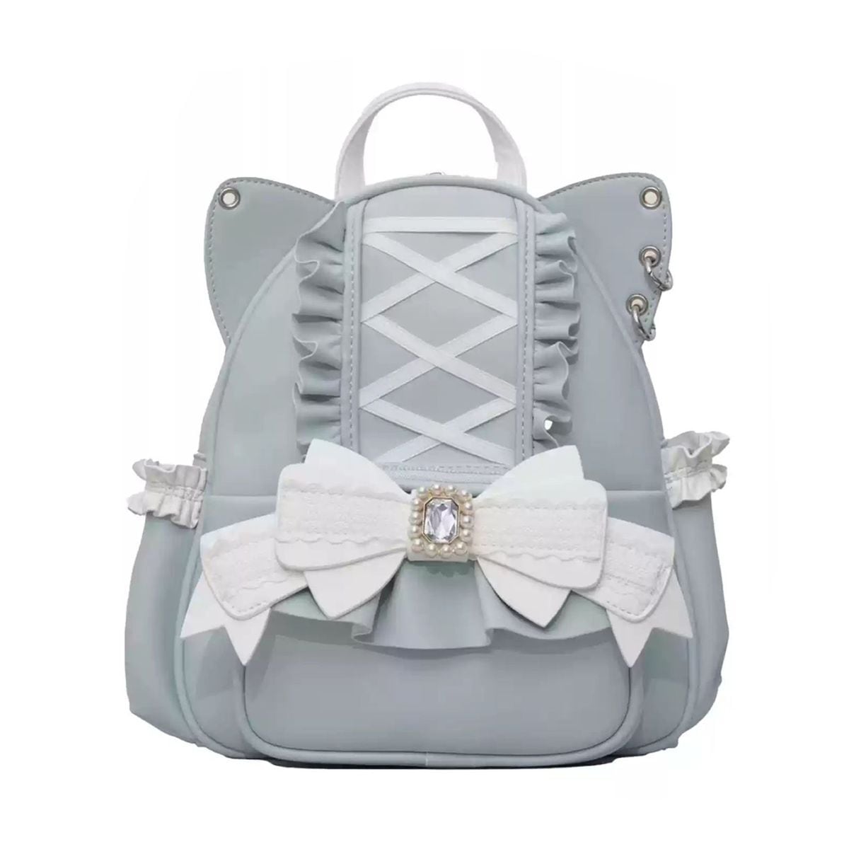 Kawaii Cat Ear Lace-Up Bag