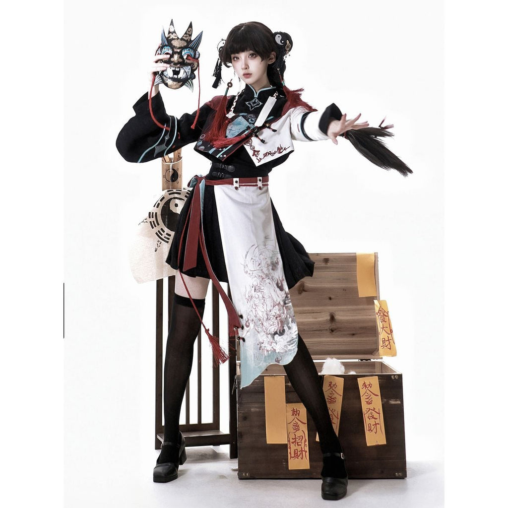 Stylish Asymmetrical Oriental Lolita Set