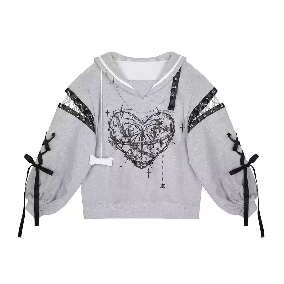 Y2K Subculture Chain Belt Top Set