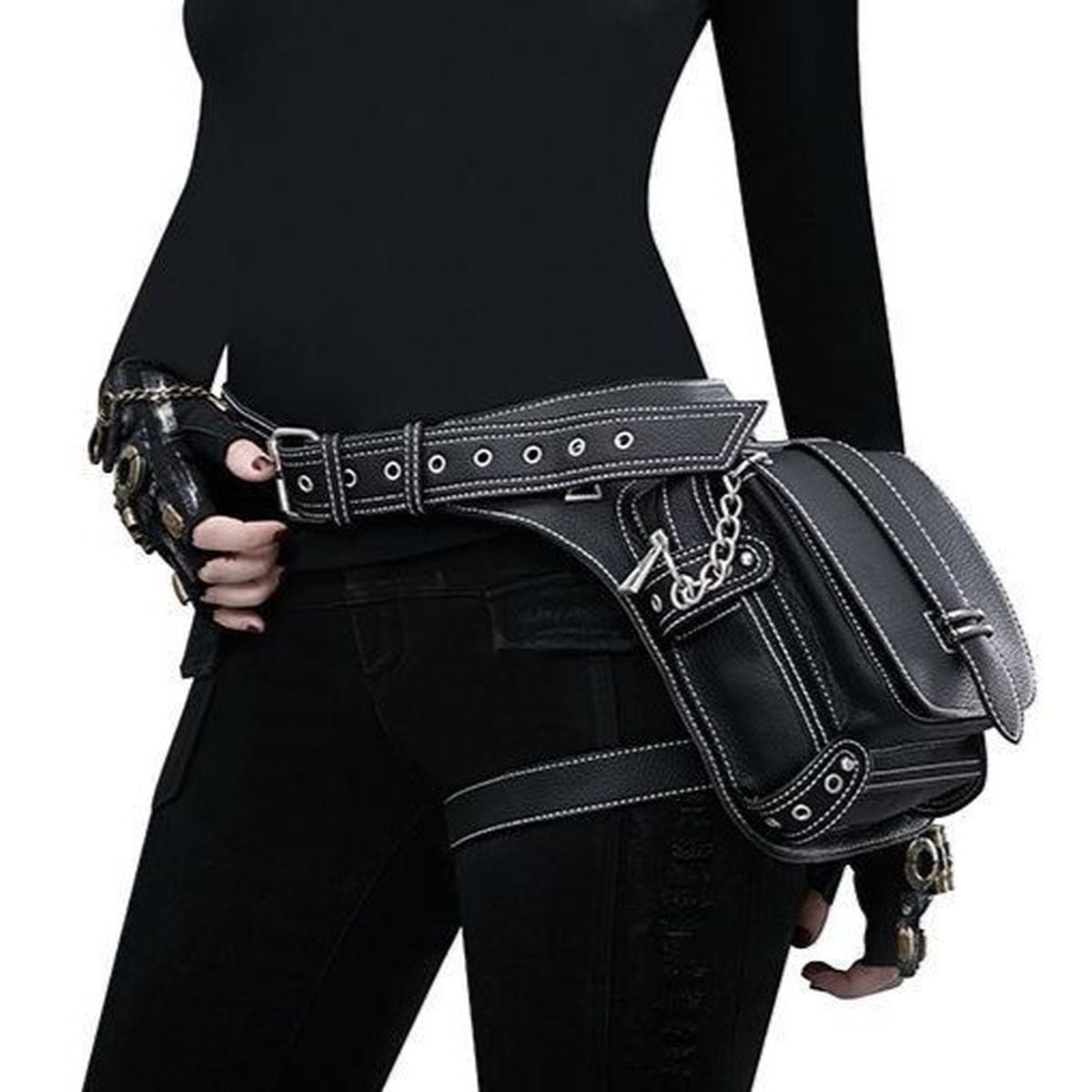 Gothic Black Side Bag