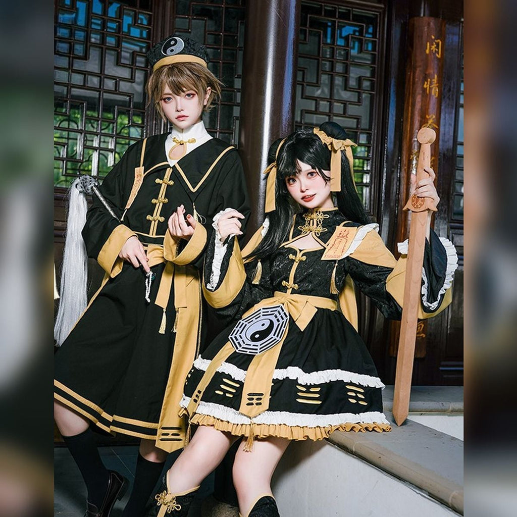 Chinese-Inspired Lolita Dress Ensemble