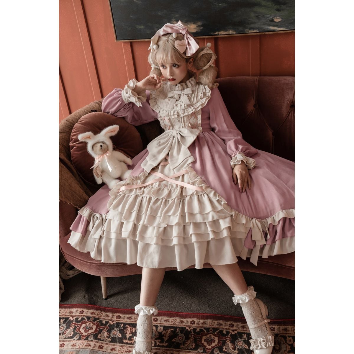 Elegant Snow White Ruffled Dress