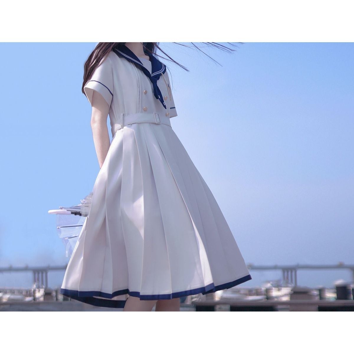 Elegant Sailor Collar Dress