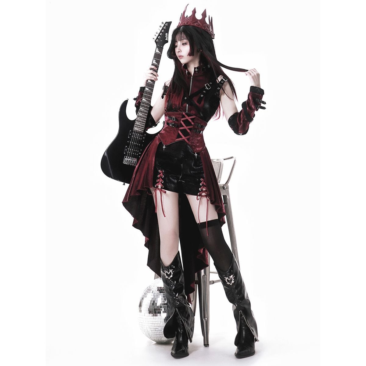 Gothic Punk Rock Red & Black Set