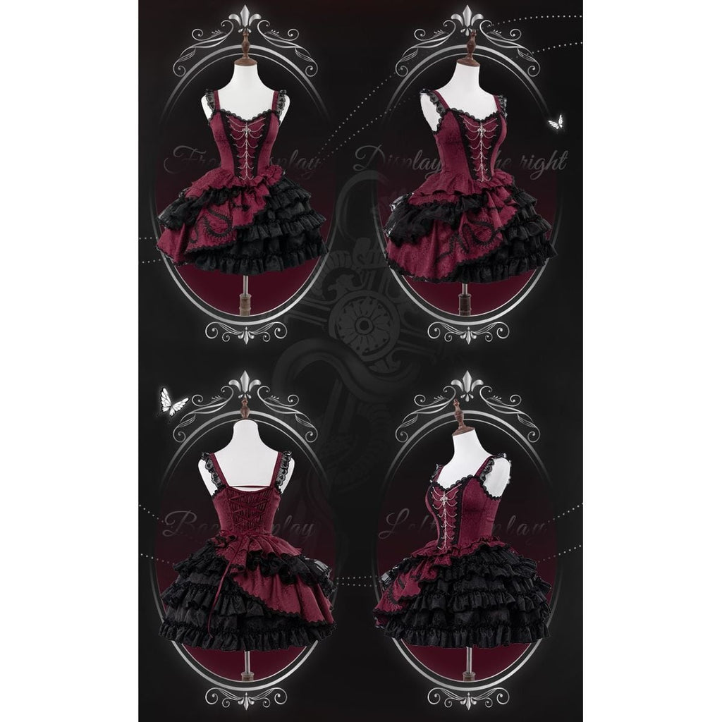 Gothic x China Asymmetrical Jumper Skirt