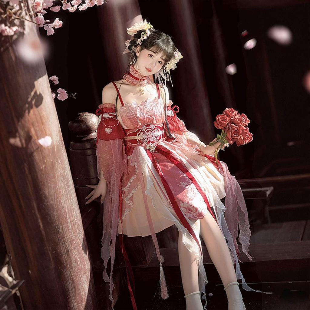 Elegant Frill Lolita Dress Ensemble