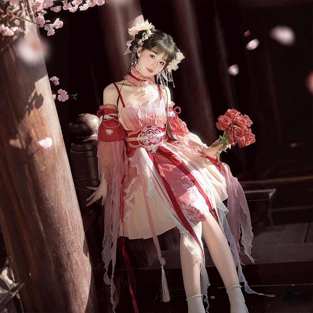 Elegant Frill Lolita Dress Ensemble