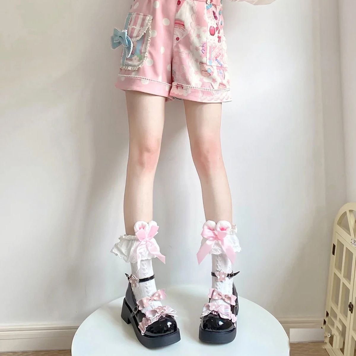 Cute Bunny Ribbon Socks