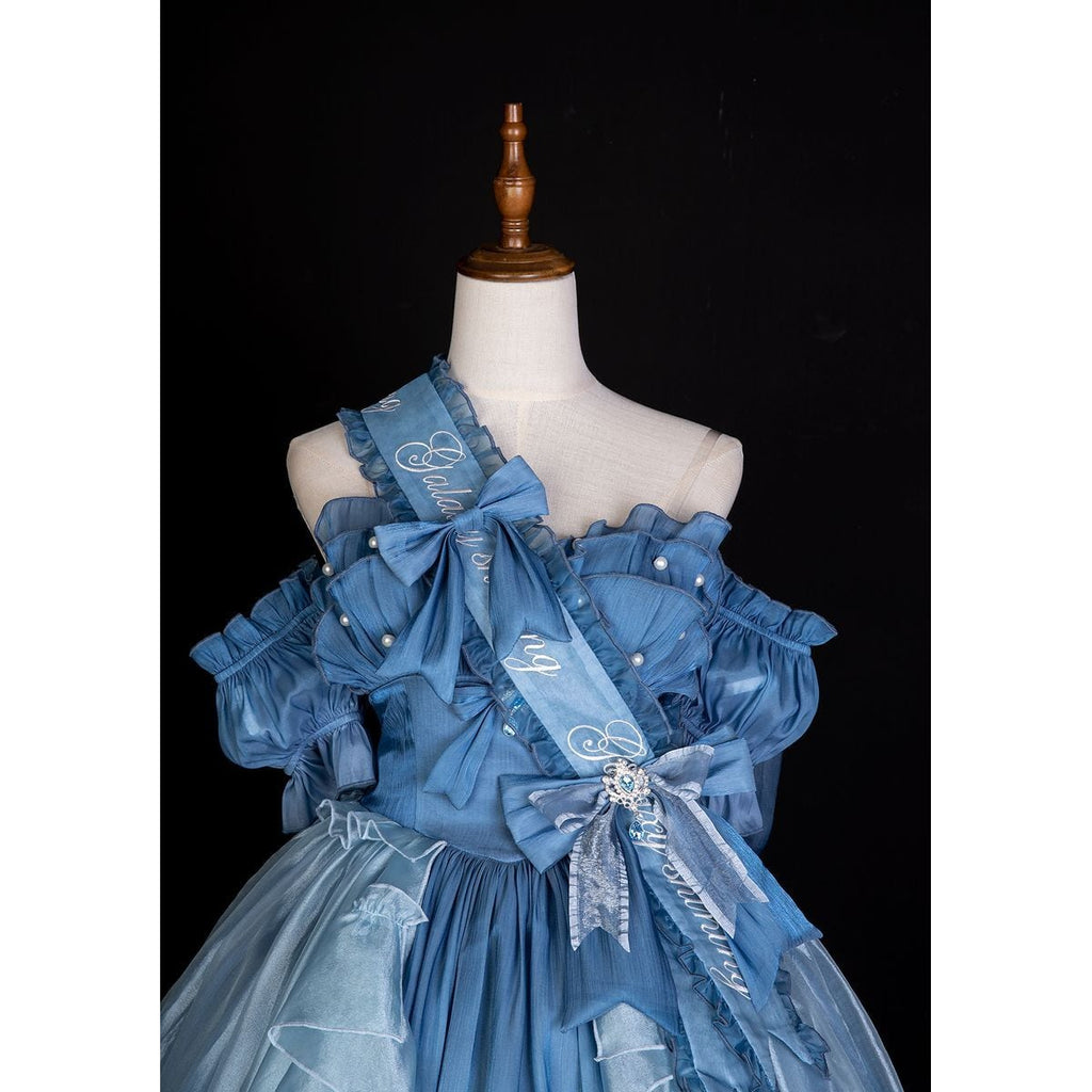 Graceful Pearl Frill Dress Outfit