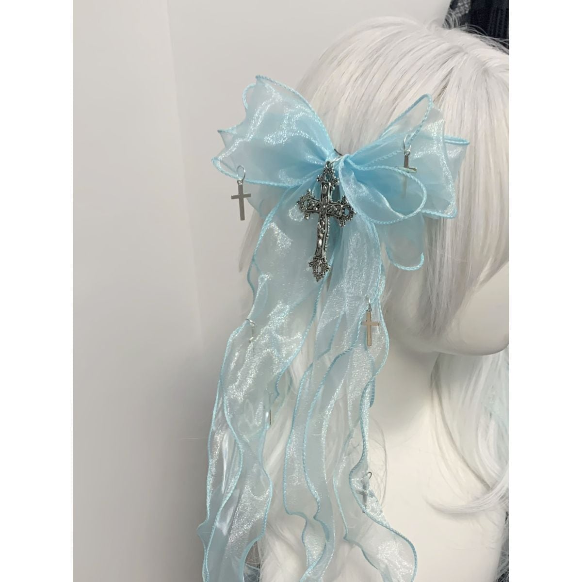 Cross Frill Ribbon Hair Accessory