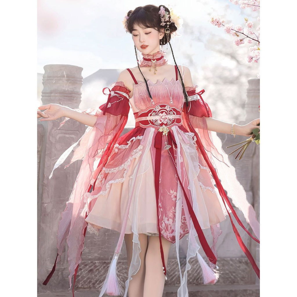 Elegant Frill Lolita Dress Ensemble
