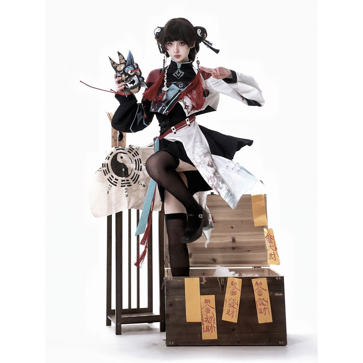 Stylish Asymmetrical Oriental Lolita Set