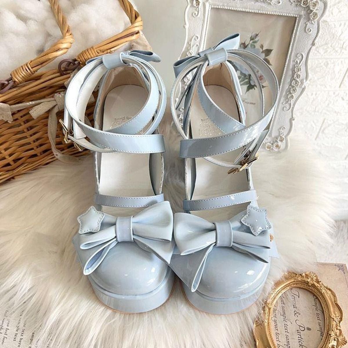 Front Bow Star-Strap Lolita Shoes