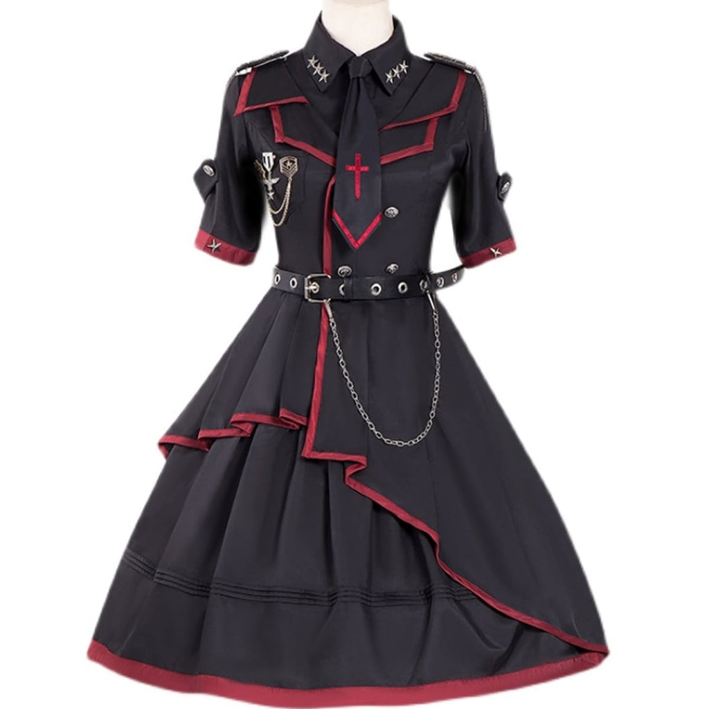 Asymmetrical Military Lolita Dress