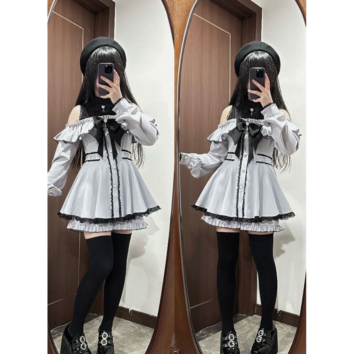 Jirai-kei Open Shoulder Dress