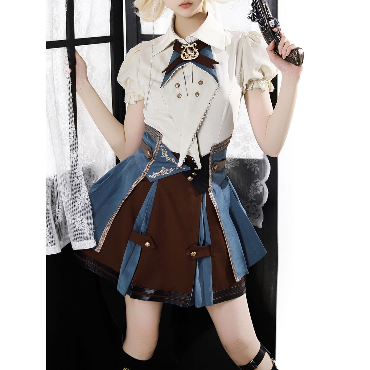 Steampunk Short Sleeve Ensemble