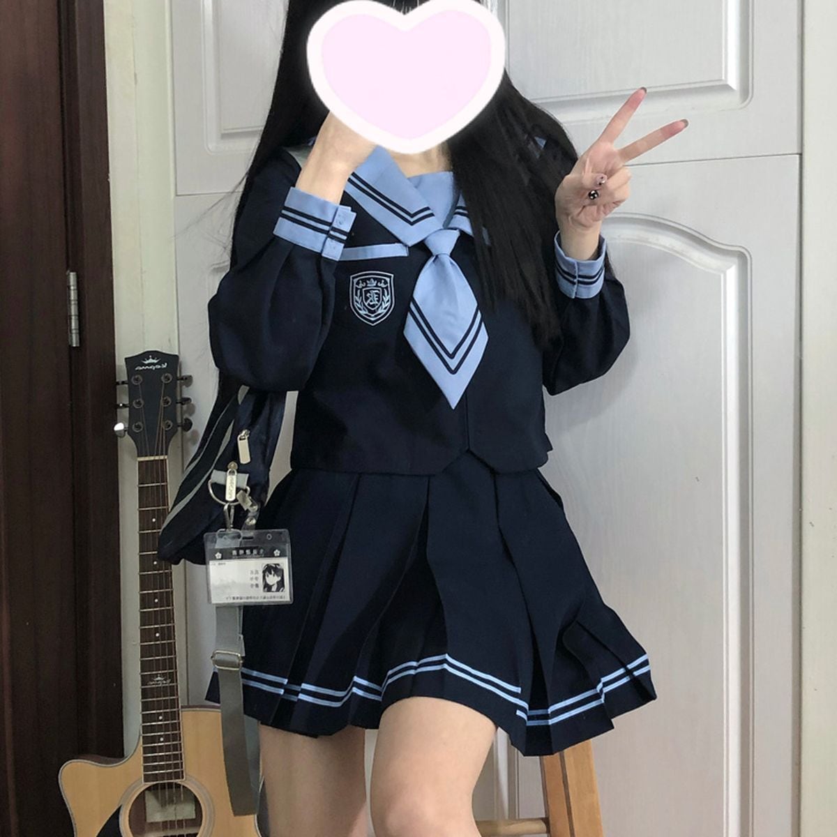 Navy Blue Sailor Outfit Set