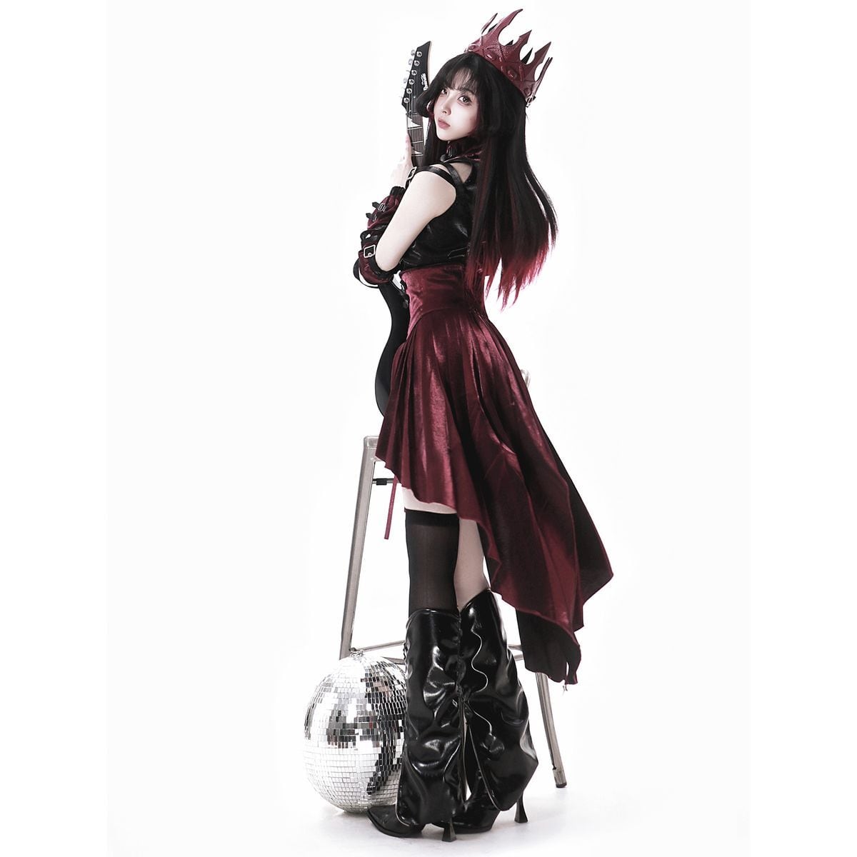 Gothic Punk Rock Red & Black Set