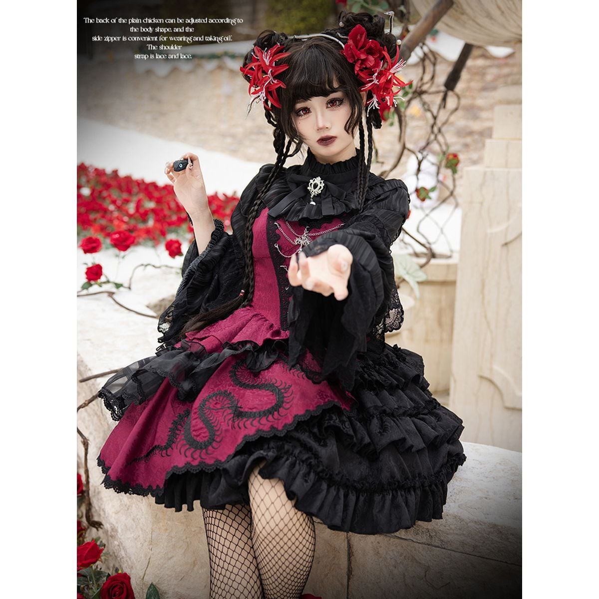 Gothic x China Asymmetrical Jumper Skirt