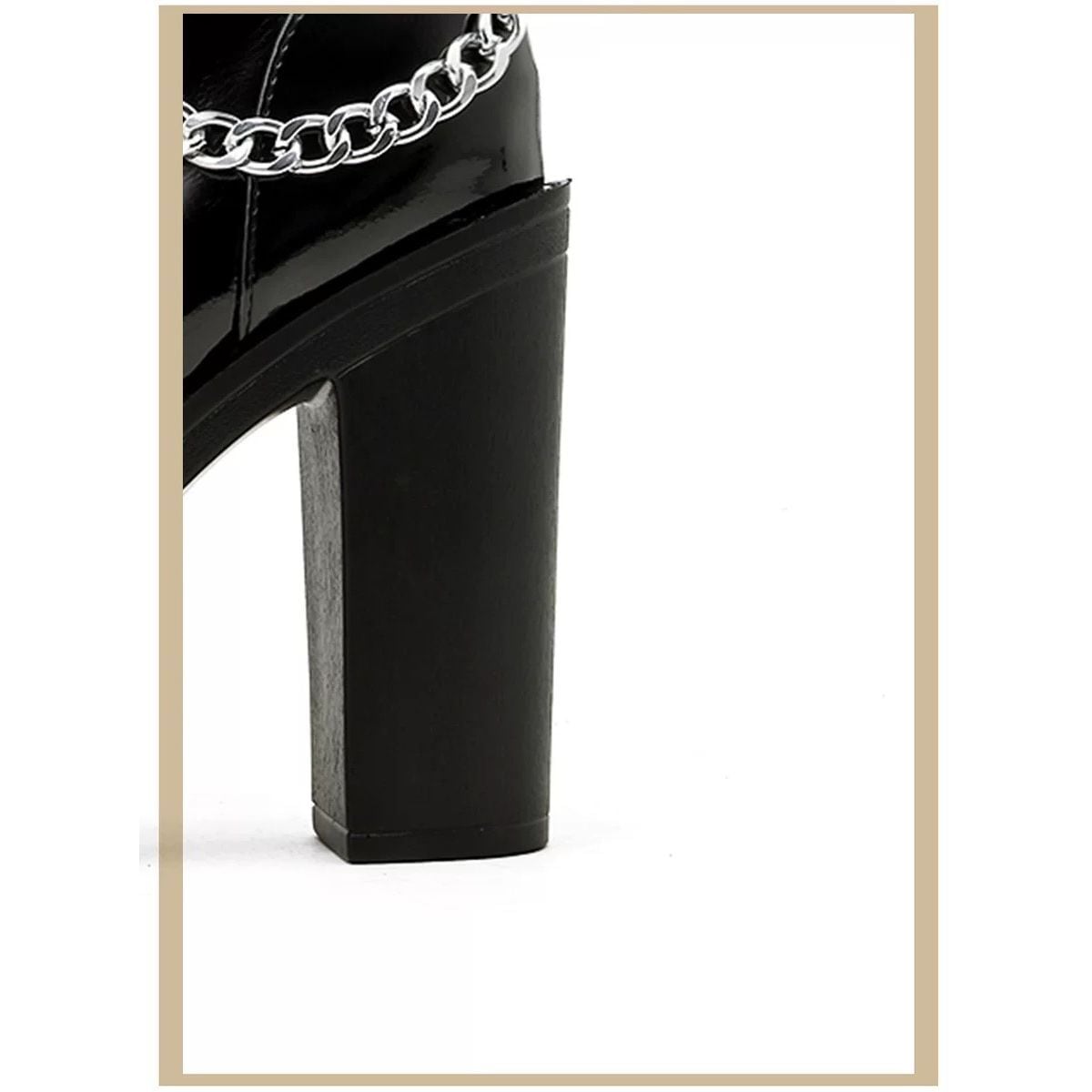 Short Boots with Chain Detail