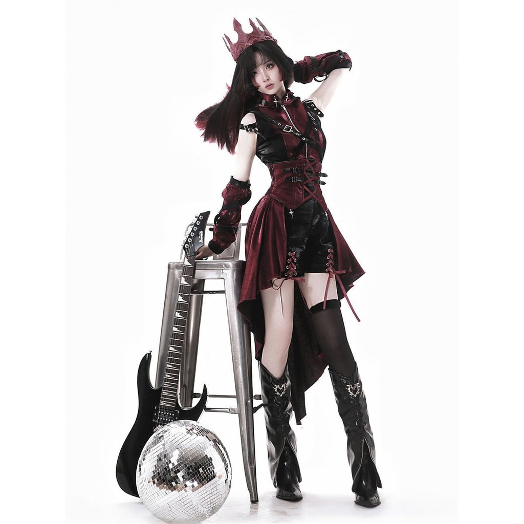 Gothic Punk Rock Red & Black Set