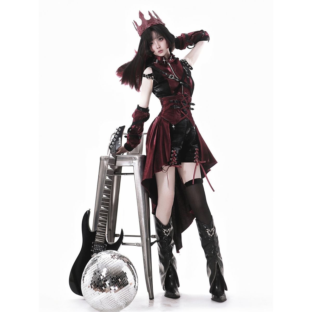 Gothic Punk Rock Red & Black Set