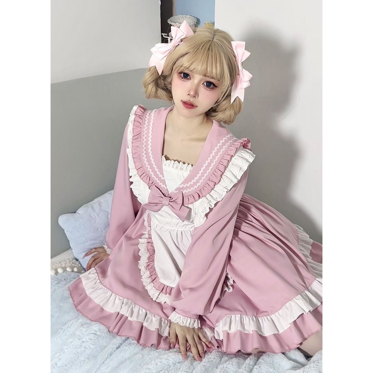 Sailor Collar Frill Maid Dress