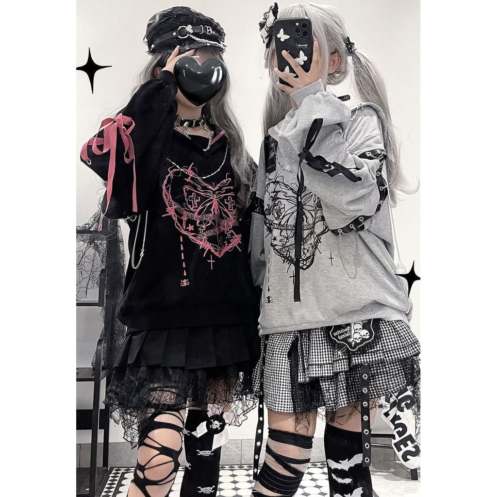 Y2K Subculture Chain Belt Top Set