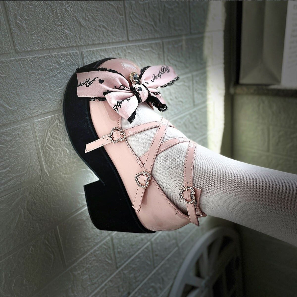 Jirai Kei Ribbon Platform Shoes