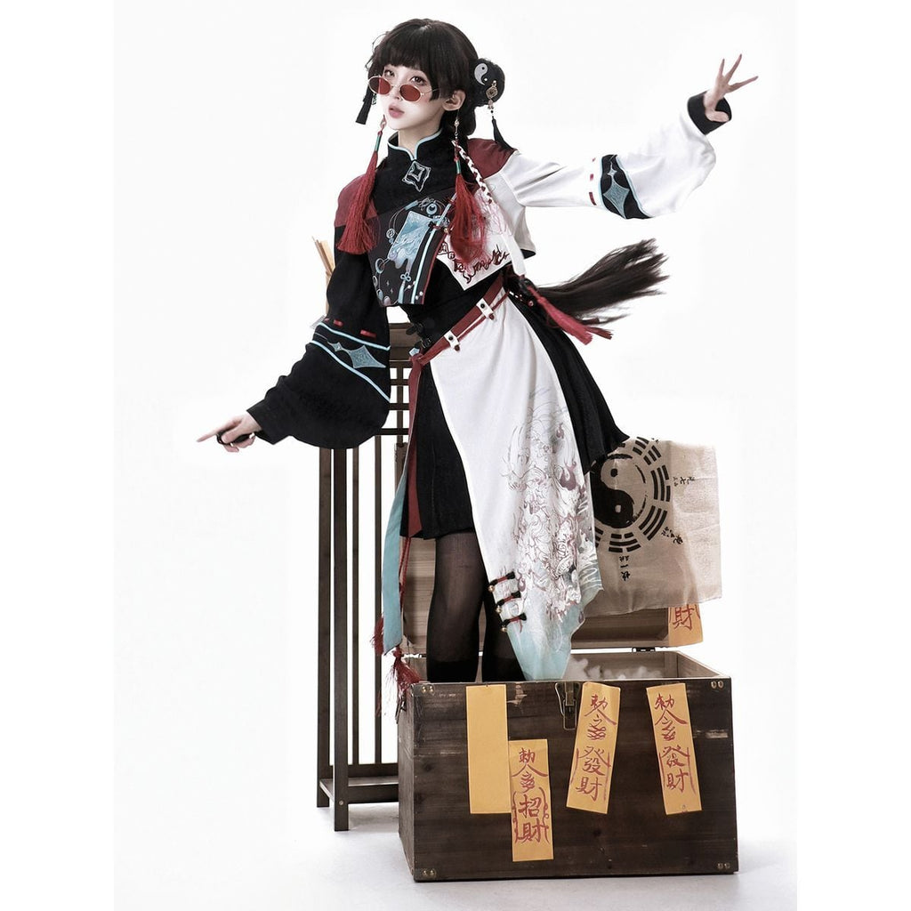 Stylish Asymmetrical Oriental Lolita Set