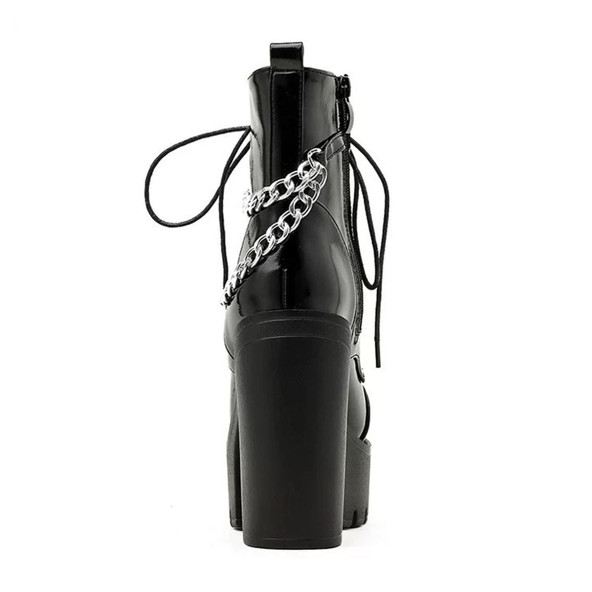 Short Boots with Chain Detail