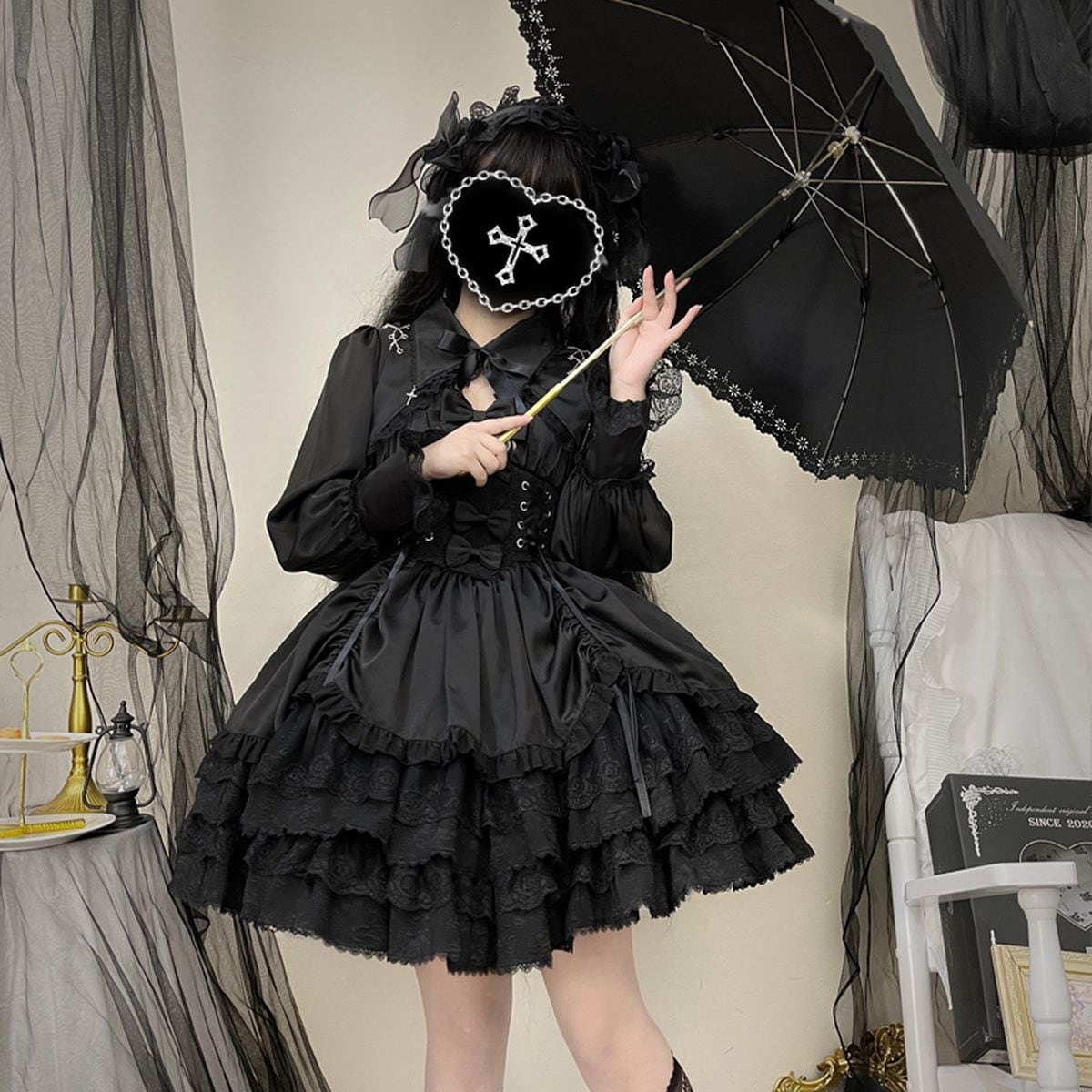 Gothic Corset Jumper Dress Set