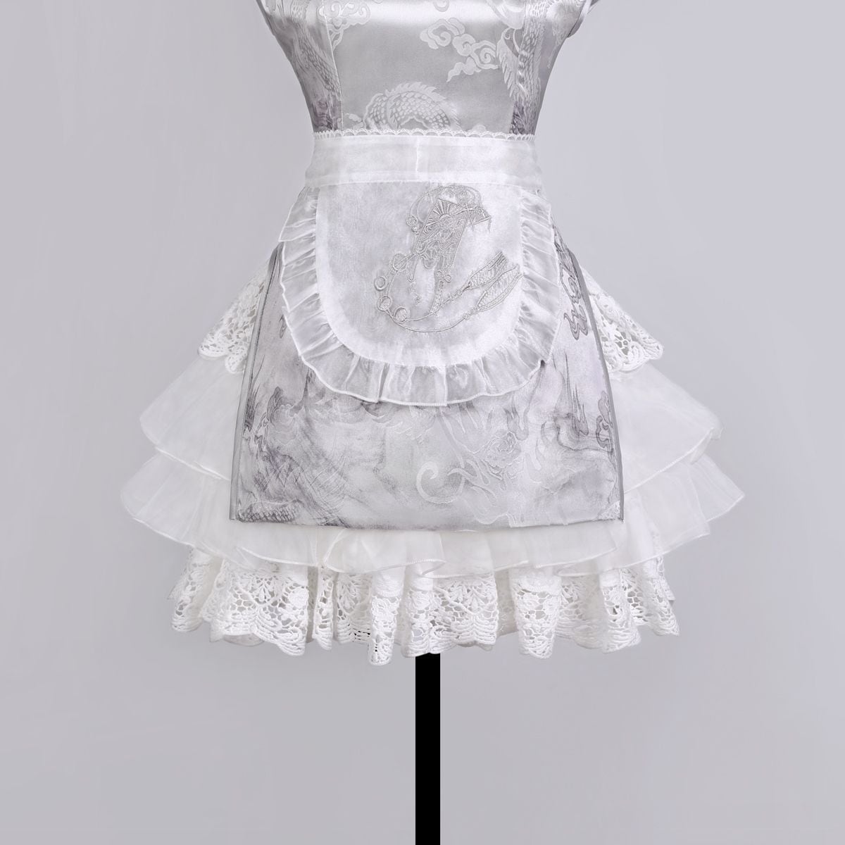 Luxe Silver Oriental Maid Ensemble