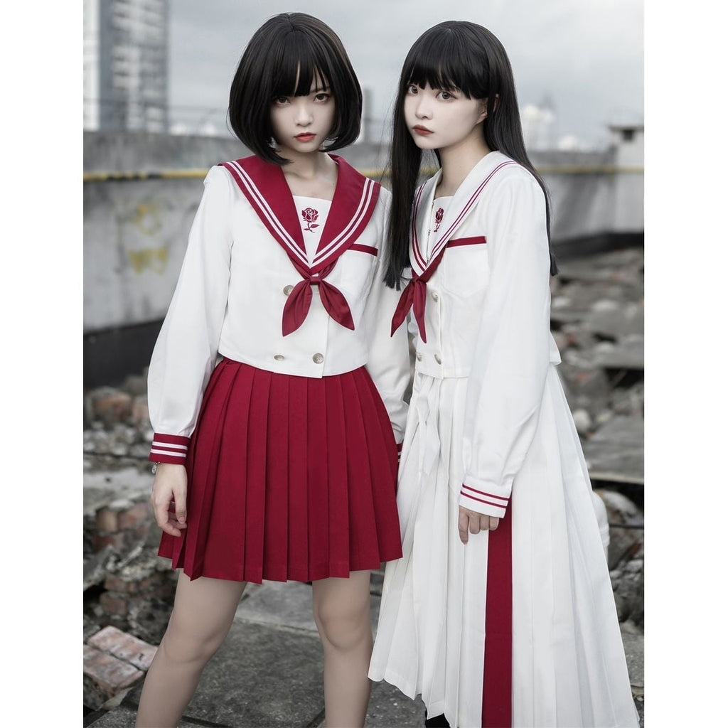 Red and White Sailor Uniform
