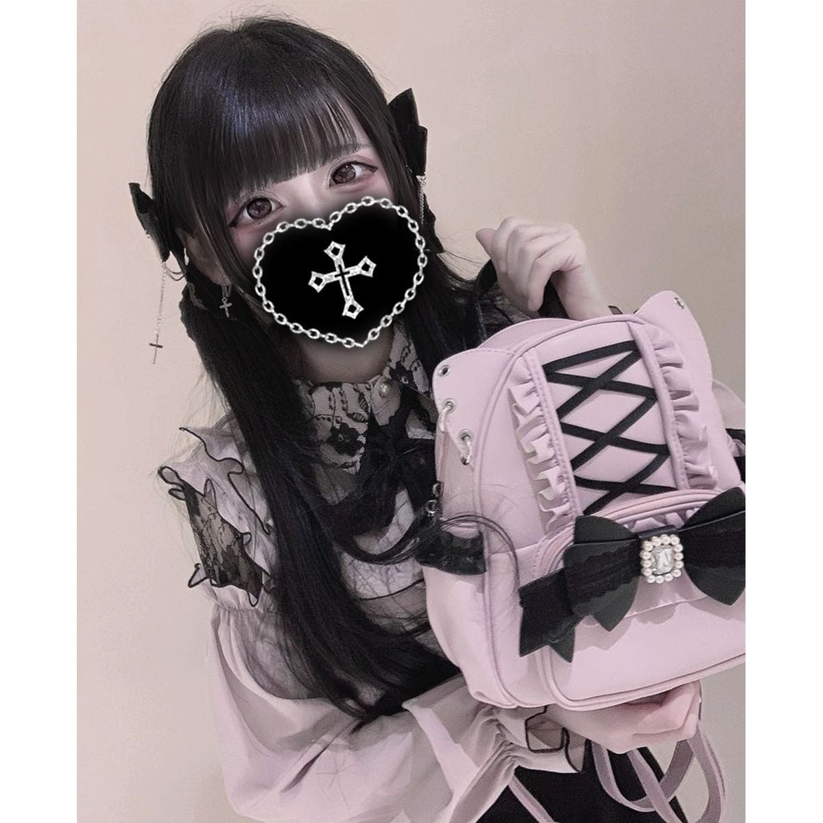 Kawaii Cat Ear Lace-Up Bag