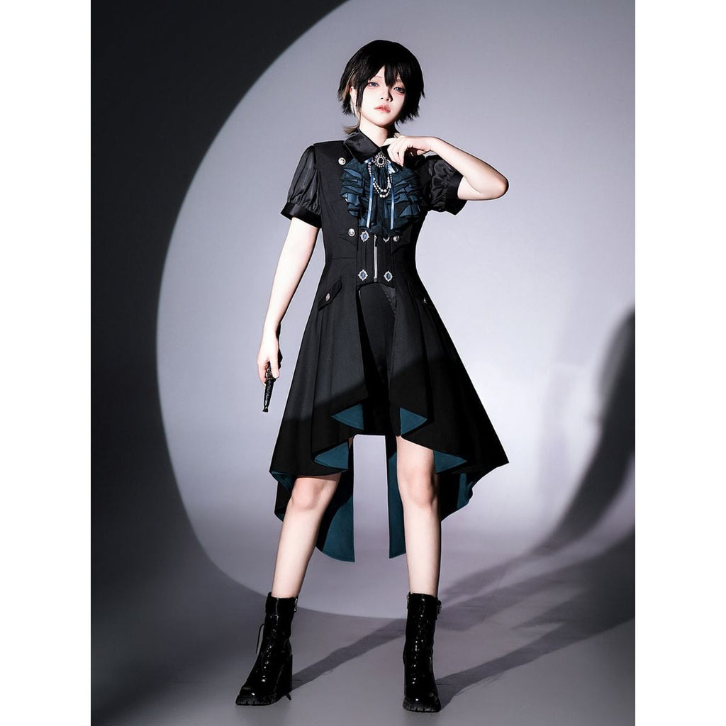 Noble Black and Blue Prince Attire